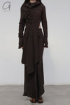 Marc le bihan long net eye skirt 2752 Terre